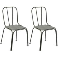 Downtown Grey Iron Chair (Pair)