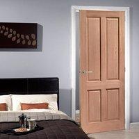 door set kit regency 4 panelled mahogany solid door