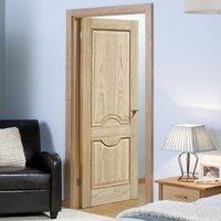 Door Set Kit, Marseille 2 Panelled Oak Door - Raised Mouldings