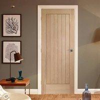 Door Set Kit, Suffolk Oak Door - Vertical Lining