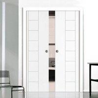 Double Pocket Messina Primed Flush Door