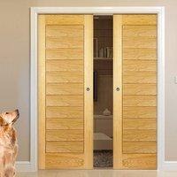 Double Pocket Salvador White Oak Door