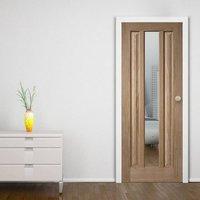 Door Set Kit, Kilburn 1 Light Oak Door - Clear Safe Glass