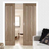 Double Pocket Kilburn 3 Panel Oak Door