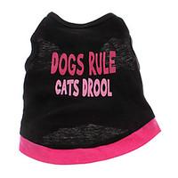 Dog Shirt / T-Shirt Black Dog Clothes Spring/Fall Hearts / Letter Number