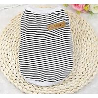 dog shirt t shirt vest dog clothes cute casualdaily stripe black orang ...