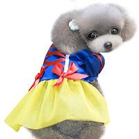 Dog Costume Dress Dog Clothes Cute Cosplay Bowknot Yellow