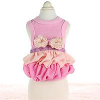 dog dress dog clothes cute fashion casualdaily flower blushing pink po ...