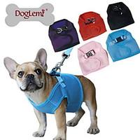 dog harness adjustableretractable breathable solid red black blue pink ...