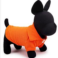 Dog Shirt / T-Shirt Red Orange Yellow Green Blue Pink Dog Clothes Summer Spring/Fall Solid Casual/Daily