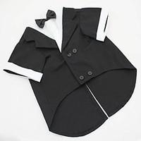 Dog Costume / Tuxedo Black / Gray Dog Clothes Summer / Spring/Fall Solid Wedding / Cosplay