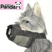 dog muzzle anti bark adjustableretractable safety solid black nylon