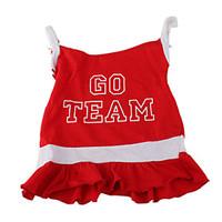 Dog Dress Red Dog Clothes Summer Spring/Fall Letter Number Sports