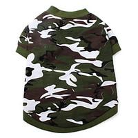 dog shirt t shirt green dog clothes summer springfall camouflage fashi ...