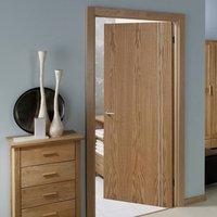 Door Set Kit, Sierra Flush Oak Door - Prefinished