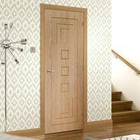Door Set Kit, Altino Oak Flush Door - Prefinished