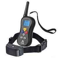 Dog Bark Collar / Dog Training Collars Anti Bark Waterproof 300M Remote Control LCD Display Shock/Vibration Solid Black