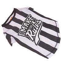 Dog Shirt / T-Shirt Black Dog Clothes Summer Zebra