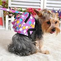 Dog Backpack Cute and Cuddly Polka Dots Multicolor Fabric