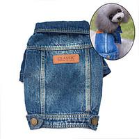 Dog Denim Jacket/Jeans Jacket Blue Dog Clothes Winter / Spring/Fall Jeans Cute / Cowboy / Fashion