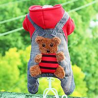 Dog Clothes/Jumpsuit Dog Clothes Winter Spring/Fall Bear Cute Casual/Daily Yellow Red