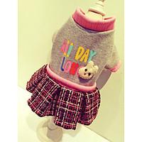 Dog Coat Sweatshirt Dress Dog Clothes Cute Casual/Daily Sports British Beige Gray