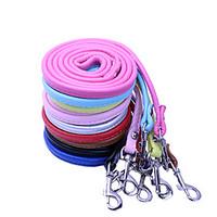 Dog Leash Waterproof Casual Solid Red Black Green Blue Brown Pink Yellow Purple Silver Rose PU Leather