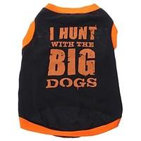 Dog Shirt / T-Shirt Black Dog Clothes Spring/Fall Letter Number