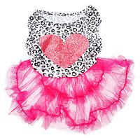 Dog Dress Pink Dog Clothes Summer / Spring/Fall Hearts Fashion