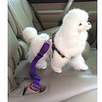 Dog Car Seat Harness/Safety Harness Adjustable/Retractable / Safety Solid Red / Black / Blue / Pink / Purple Nylon
