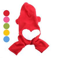 Dog Hoodie Red / Orange / Yellow / Green / Blue / Pink Dog Clothes Winter Hearts
