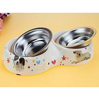 Dog Feeders Pet Bowls Feeding Blushing Pink Blue