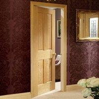 Door Set Kit, Regency 4 Panelled Oak Door - Prefinished
