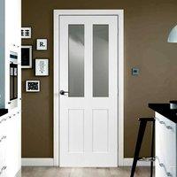 door set kit malton shaker door clear safe glass primed