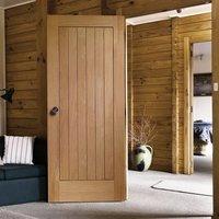 Door Set Kit, Suffolk Oak Door - Vertical Lining - Prefinished