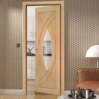 door set kit treviso oak door clear safe glass prefinished