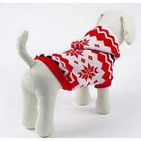 Dog Sweater Dog Clothes Winter Geometic Fashion Casual/Daily Fuchsia