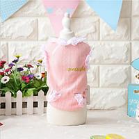 Dog Vest Dog Clothes Cute Fashion Casual/Daily Lace Blushing Pink White