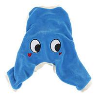 Dog Costume Clothes/Jumpsuit Blue Dog Clothes Winter Spring/Fall Cartoon Cute Cosplay