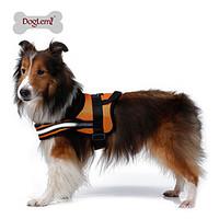 dog harness reflective breathable solid red black orange nylon mesh