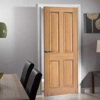 Door Set Kit, Regency 4 Panelled Oak Door - Raised Moulding - Prefinished