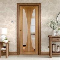 door set kit verona oak door clear safe glass prefinished