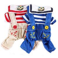 dog clothesjumpsuit dog clothes cute fashion casualdaily stripe red bl ...