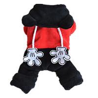 Dog Clothes/Jumpsuit Dog Clothes Cute Casual/Daily Animal Black/Red