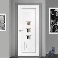 Door Set Kit, Altino Door - Clear Safe Glass - Primed