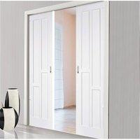 Double Pocket Coventry Style White Primed Panel Door