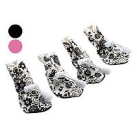 Dog Shoes Boots Blue / Pink Spring/Fall PU LeatherDog Shoes