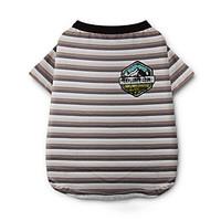 Dog Shirt / T-Shirt Dog Clothes Cute Fashion Casual/Daily Stripe Gray Rainbow