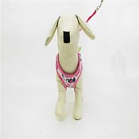 Dog Harness Adjustable/Retractable / Handmade / Soft Stripe / Geometic Blue / Brown / Pink / Multicolor Nylon