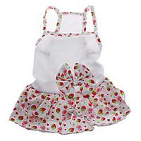 Dog Dress White Dog Clothes Summer Fruit